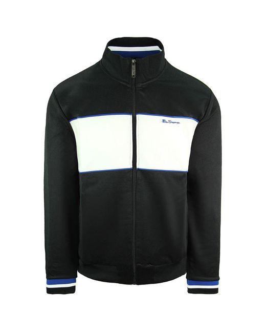 Ben Sherman Long Sleeve Zip Up Black S Panelled Track Jacket 0065218 Black for men