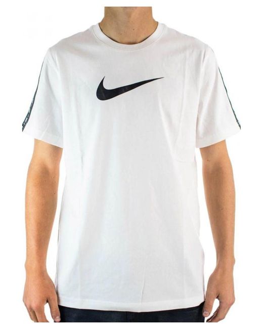 Nike White Sportswear Repeat T Shirt Club for men