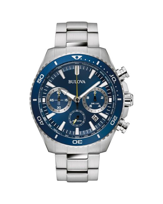 Bulova Blue Marine Star Watch 98B393 Stainless Steel for men