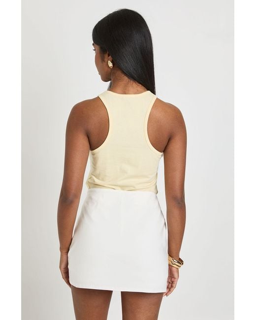 Boohoo White Split Front Mini Skort