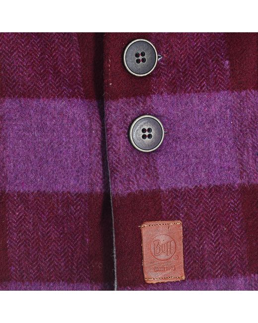 Buff Purple Fleece Gefüttert Button Down Kragen 97600