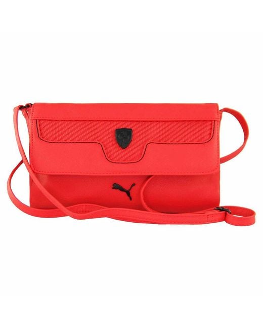 PUMA Red Scuderia Ferrari Lifestyle Small Satchel Bag