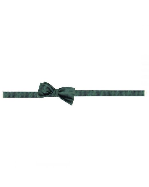 Hackett Green Printed Silk Dark Bow Ties for men