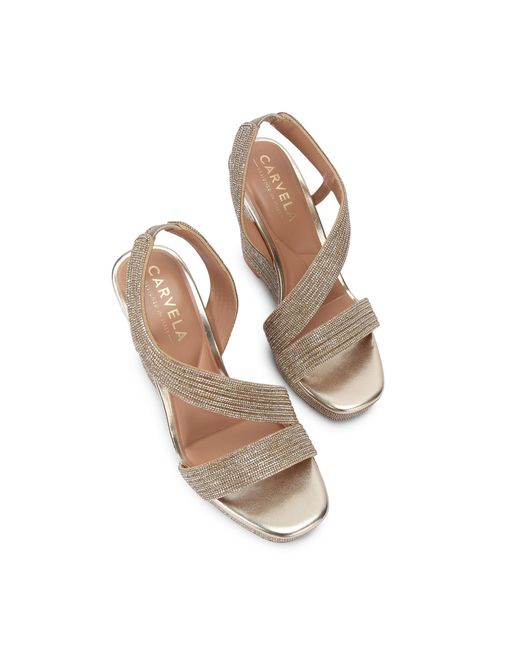 Carvela Kurt Geiger Brown Gala Wedge Jewel 110 Heels