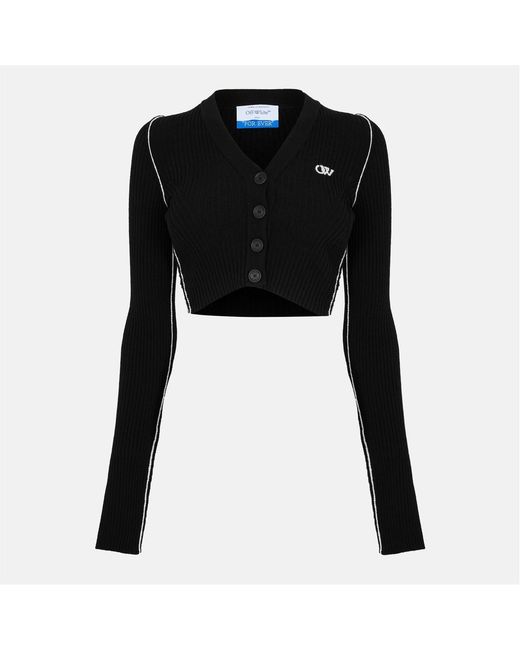 Off-White c/o Virgil Abloh Black Off Off Crop Cardi