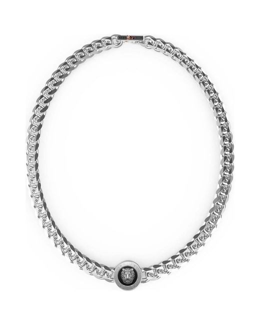 Guess White Umn01313Stbk Lion King Necklace for men