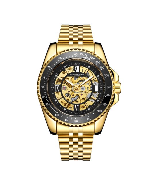 Anthony James Metallic Hand Assembled Limited Edition Tachymeter Sports Automatic Stainless Steel for men