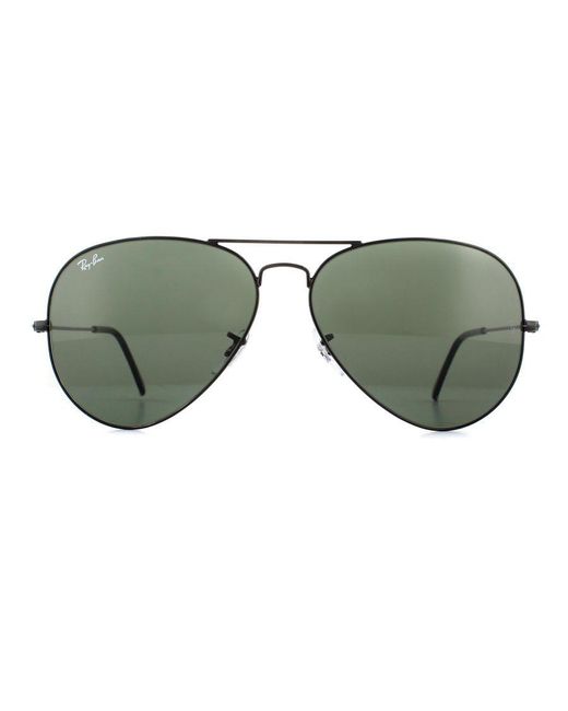 Ray-Ban Black Sunglasses Large Aviator 3026 L2821 Metal