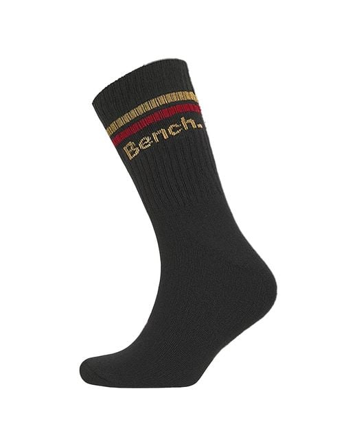 Bench Black 5 Pairs Crew Cotton Socks for men