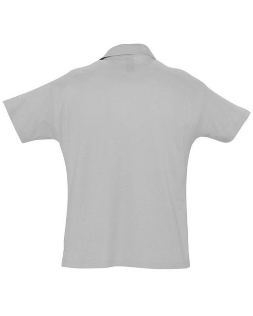 Sol's Gray Summer Ii Pique Short Sleeve Polo Shirt Marl) for men
