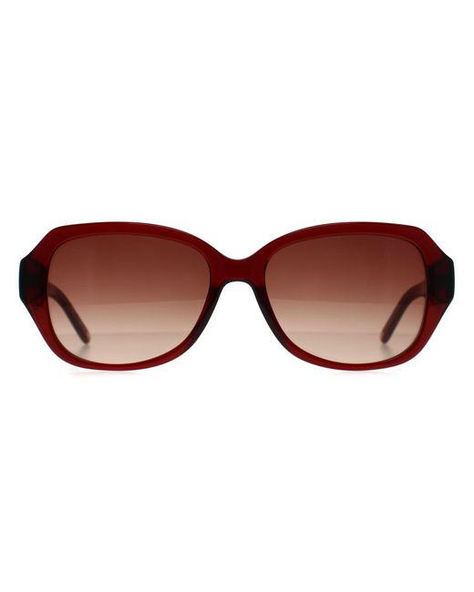 Ted Baker Brown Square Burgundy Flowers Gradient Tb1606 Mae