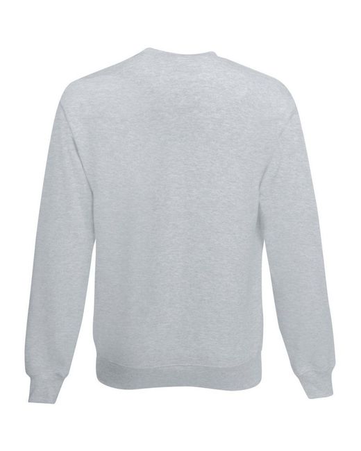 Fruit Of The Loom Gray Set-In Belcoro Yarn Sweatshirt (Heather) for men