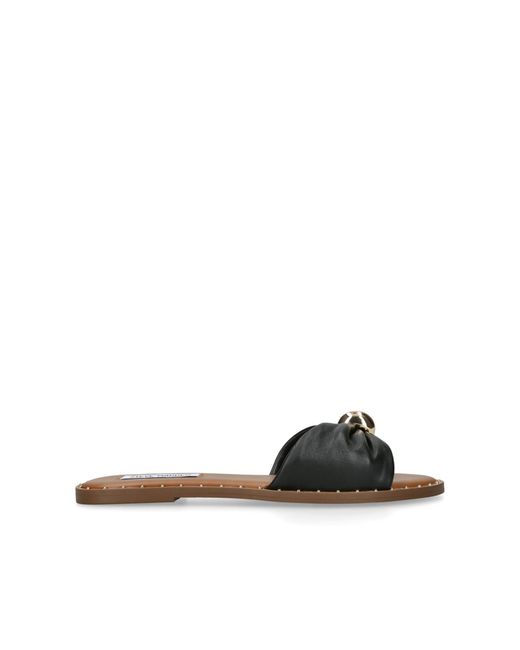 Steve Madden Brown Leather Dipsy Sandals