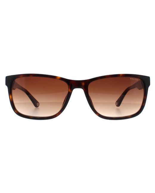 Police Brown Rectangle Shiny Dark Havana Gradient Splb40N Arcade 2 for men