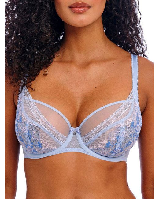 Freya Blue Sydnie High Apex Plunge Bra