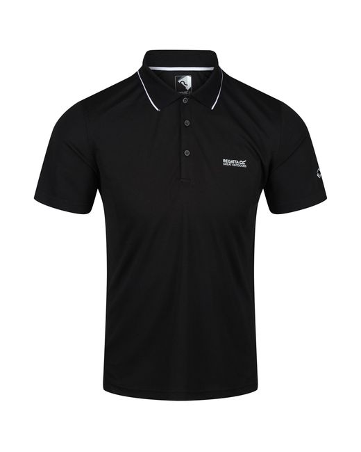 Regatta Black Maverick V Active Polo Shirt for men