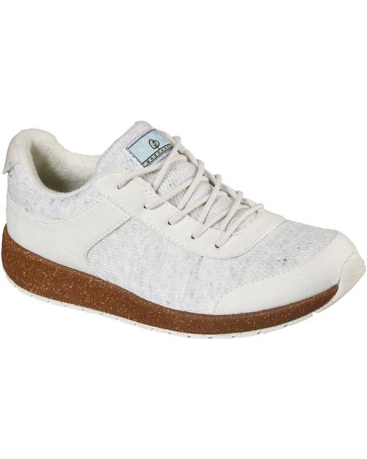 Skechers White Bobs Earth New Love Memory Foam