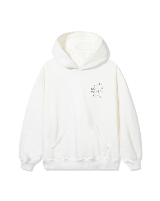 ANTI SOCIAL SOCIAL CLUB White Anti Social Club Assc Mind Game Weathered Hoodie