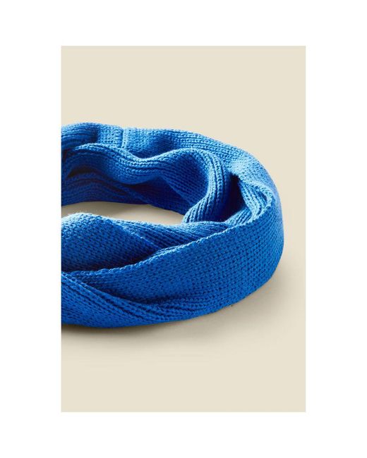Sosandar Blue Penny Bright Rib Knitted Snood