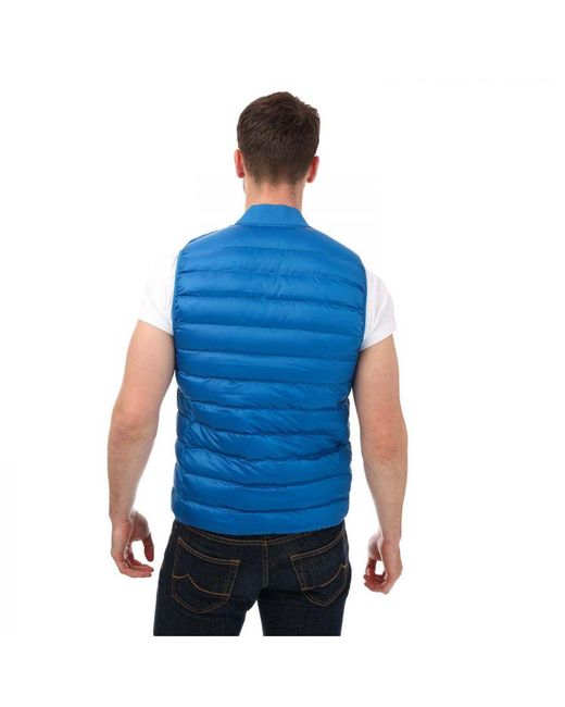 Lacoste Blue Water-repellent Puffer Vest for men