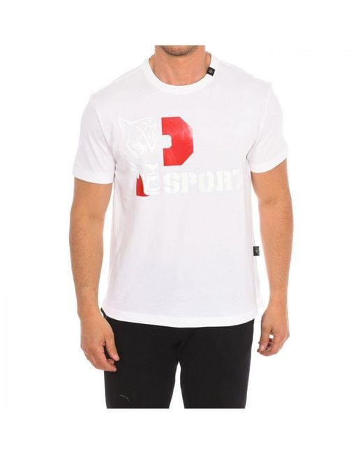 Philipp Plein Tips410 T-shirt Korte Mouwen Voor in het White voor heren