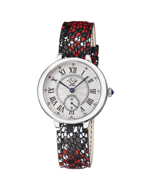 Gv2 White Rome Swiss Quartz Dial Stainless Steel Diamond Watch