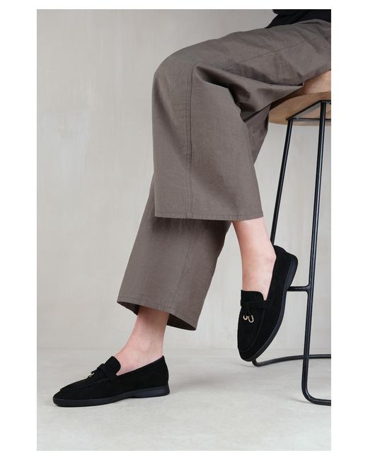 Where's That From Gray 'Pegasus' Slip On Trim Loafers With Accessory Detailing