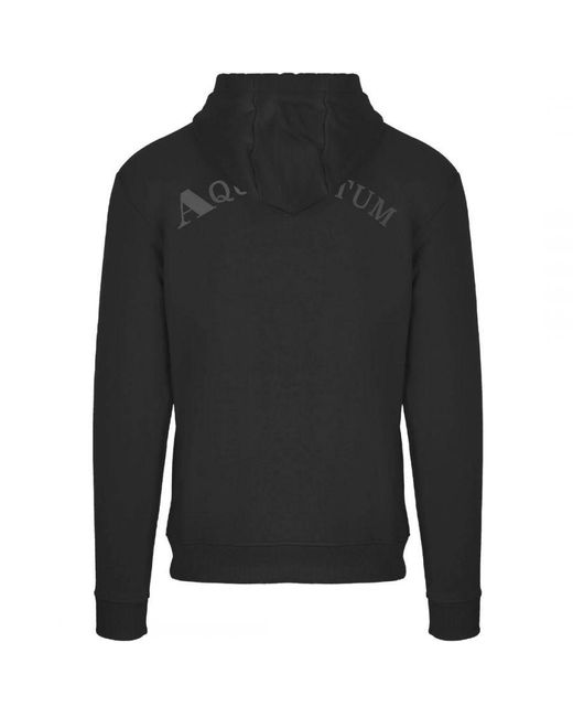 Aquascutum Aq 1851 Patch Logo Schwarzer Hoodie in Black for Men | Lyst UK
