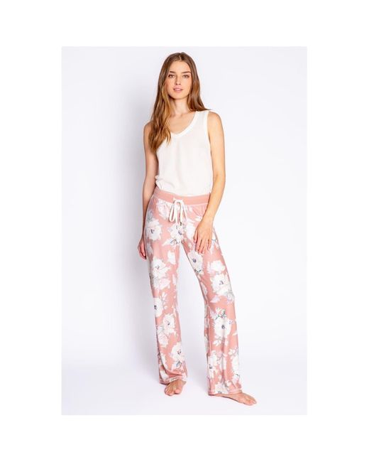 Pj Salvage Pink Floral Pant