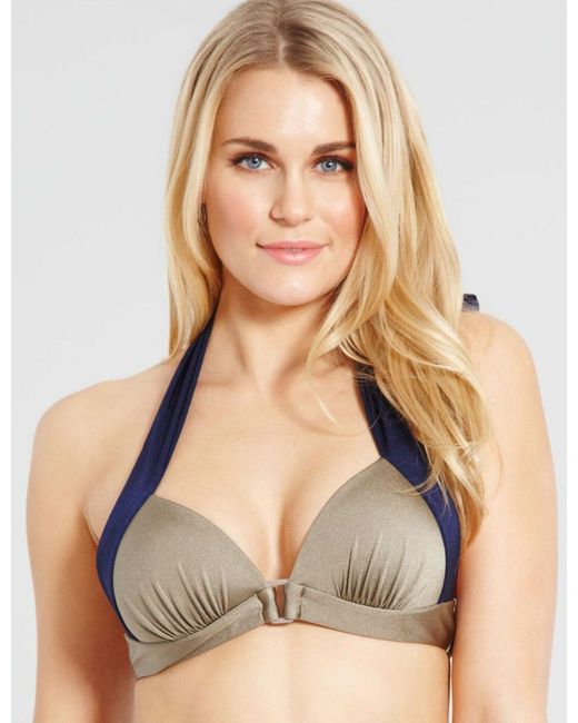 Pour Moi Natural Marbella Padded Halter Bikini Top