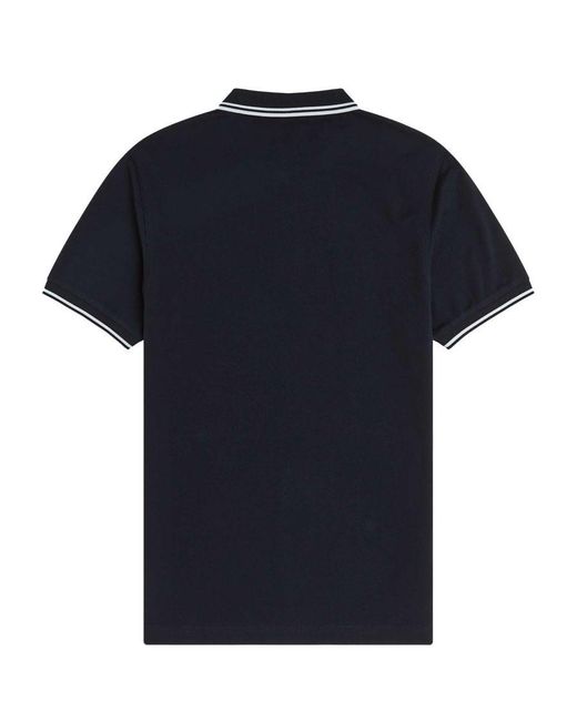 Fred Perry Black M3600 Twin Tipped Polo Shirt for men