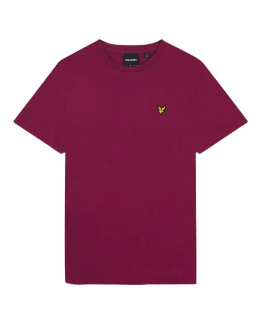 Lyle & Scott Kreide-T-Shirt Mit -Markenlogo Auf Der Brust in Purple für Herren