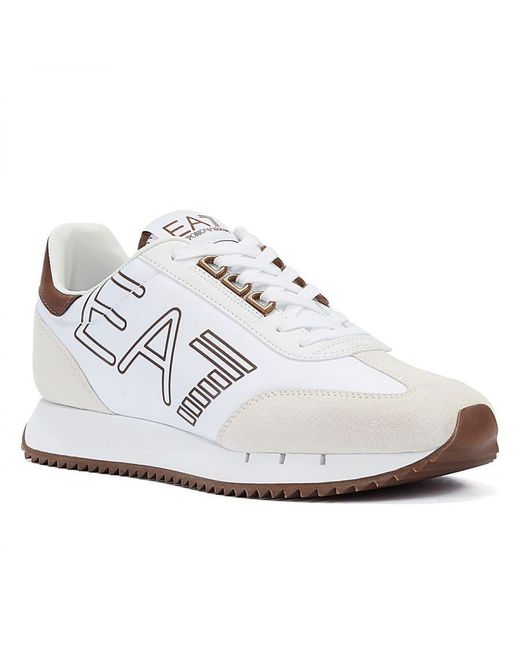 EA7 White Vintage Trainers Suede for men