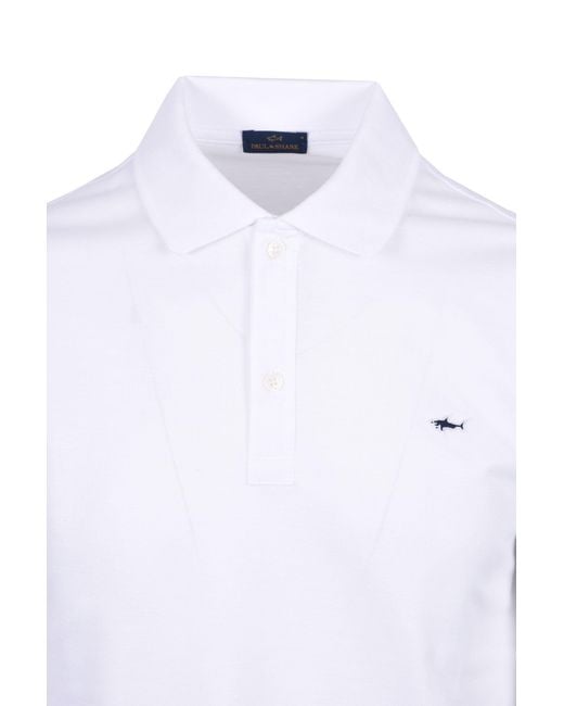 Paul & Shark White Polo Shirt Cotton for men