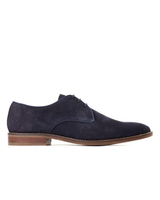 Base London Blue Bronte Leather Shoes for men