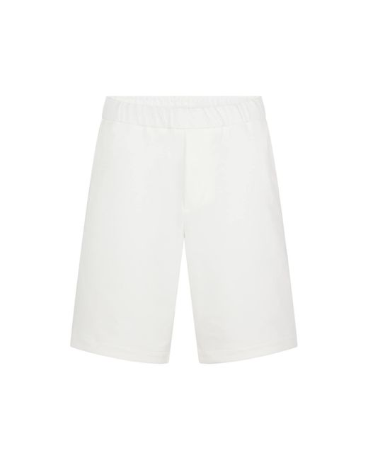 Boss White Skar Chino Shorts With Elasticated Waistband for men