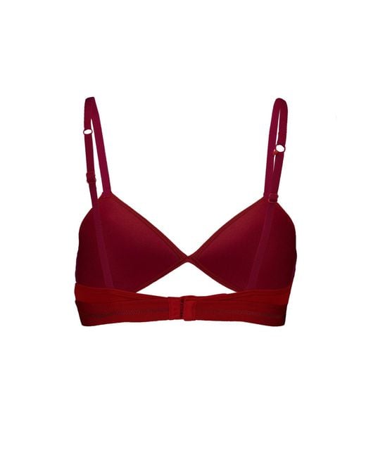 PUMA Red Peek A Boo Triangle Bralette