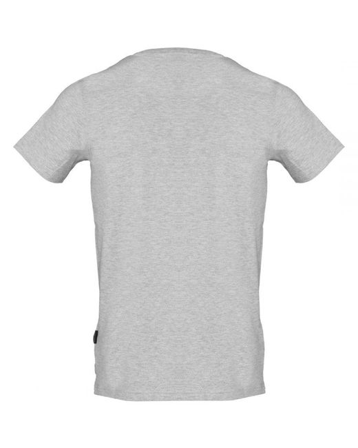 Aquascutum Gray Small London Circle Logo T-Shirt Cotton for men