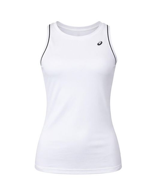 Asics White Court Piping Tennis Vest