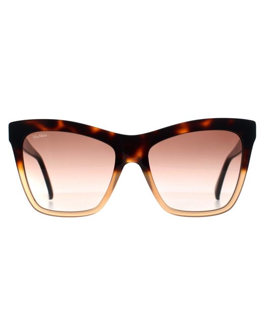 Max Mara Brown Cat Eye Havana Fade Gradient Mm0008 Logo2