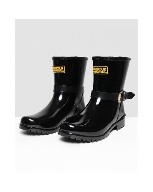 Barbour Black International Mugello Short Wellies