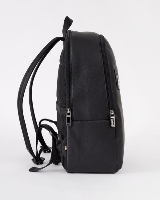 Boss Black Lewy Faux Leather Backpack for men