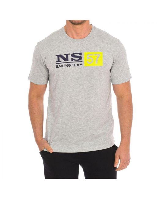 North Sails Gray Short Sleeve T-Shirt 9024050 for men
