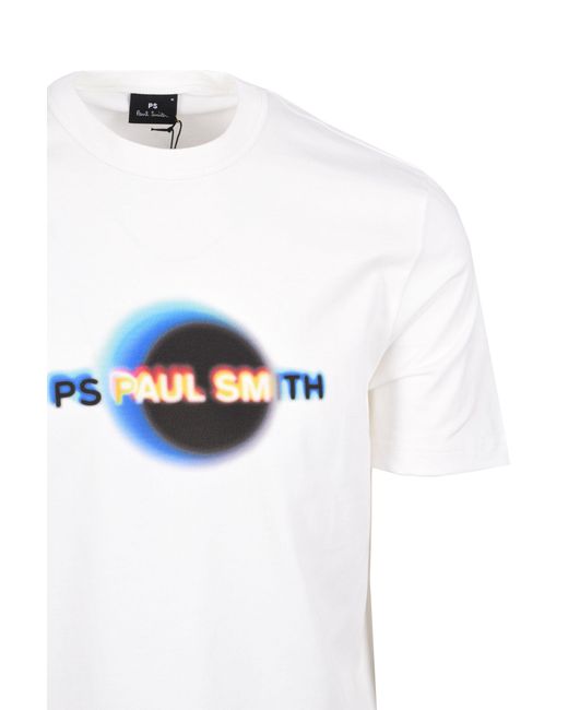 Paul Smith White Eclipse Casual Fit T-Shirt Cotton for men