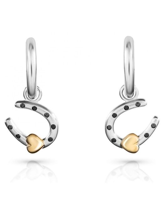 Orphelia Metallic 'Aurora' 925 Sterling Drop Earrings