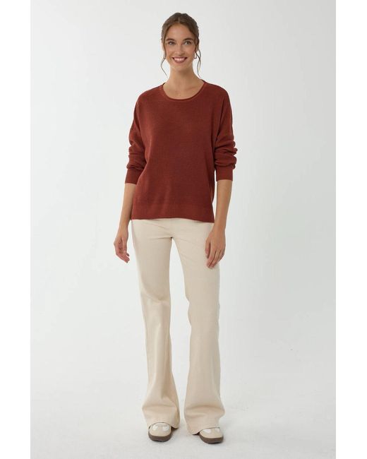 Hiccup Red Relaxed-Fit Knitted Sweater