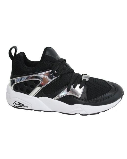PUMA Black Trinomic Blaze Of Glory Metallic Trainers Leather for men