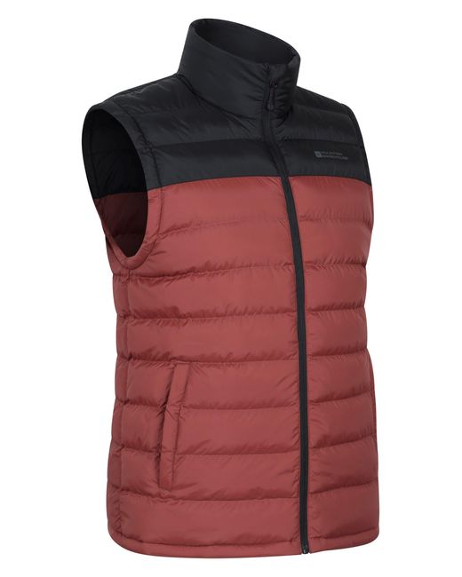 Mountain Warehouse Red 'Seasons' Padded Gilet With Two Front Pockets Water Resistant Walking Jacket Polyamide for men