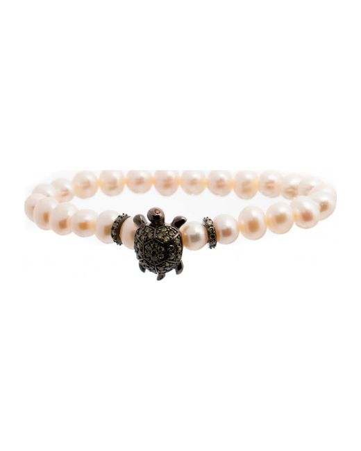 Lancaster White Jla-Br-Turtle-3-Wh Ladies Bracelet