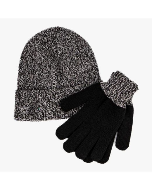 Totes Black Isotoner Hat And Glove Set for men